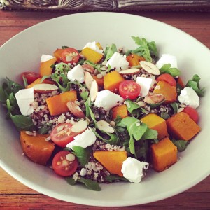 roast pumpkin feta salad nutrition 